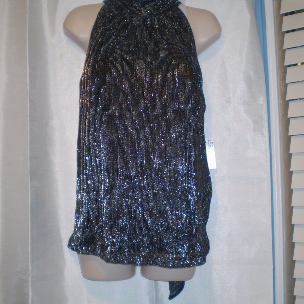 NWT Tie back SLEEVELESS SHIMMER COCKTAIL TOP SZ XL